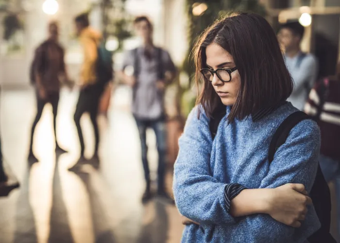 young teen with social anxiety.