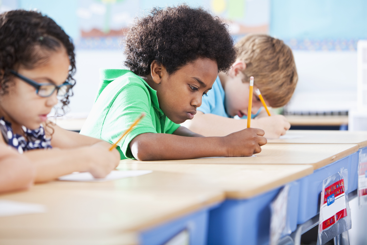 kid's prepping for tests.