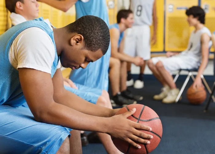 student athlete under pressure.