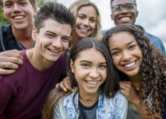 Friends Taking A Picture Together