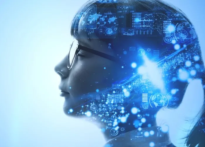 AI (Artificial Intelligence) concept. Deep learning. Mindfulness.
