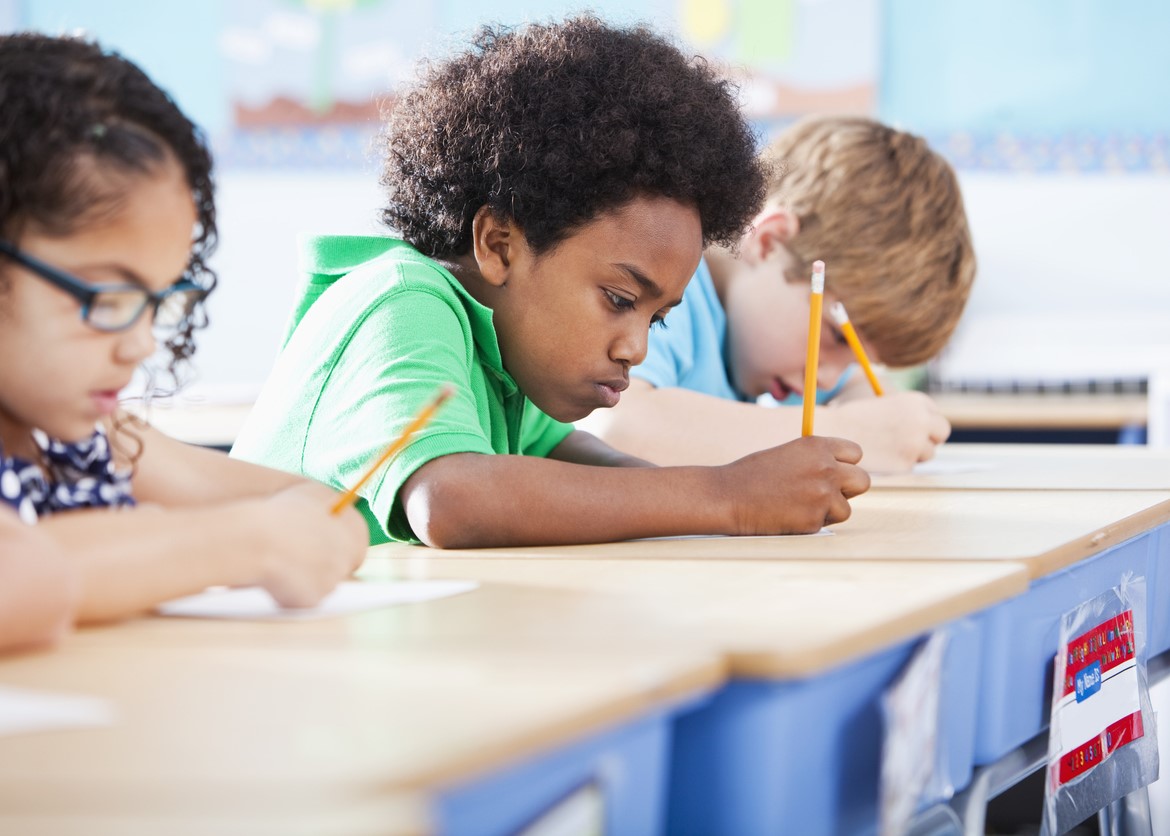 kid's prepping for tests.